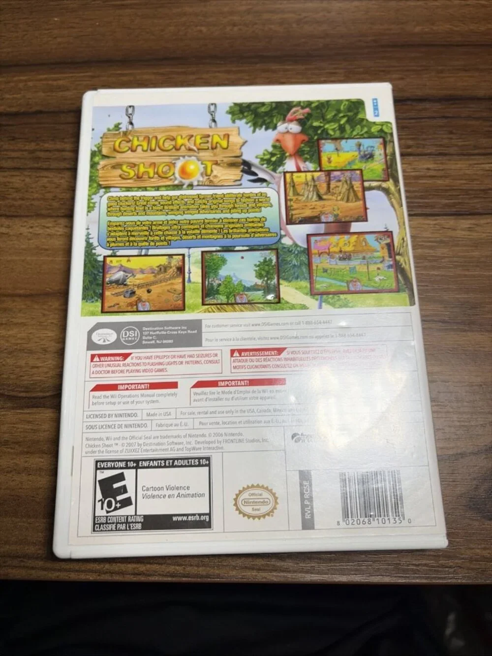 Chicken Shoot (Nintendo Wii, 2007) Tested Works Well Missing Manual